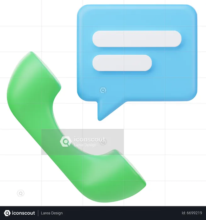 Phone Talk  3D Icon