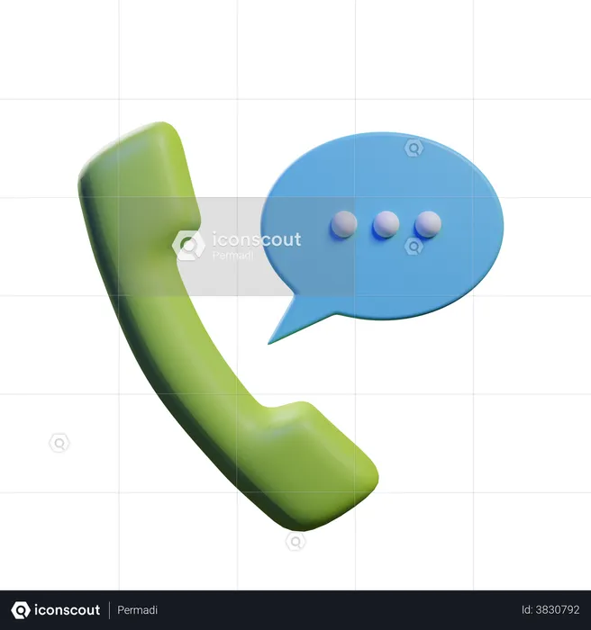 Phone Talk  3D Illustration