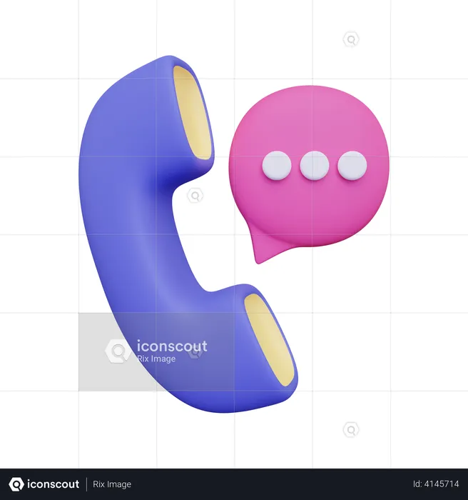 Phone Talk  3D Illustration