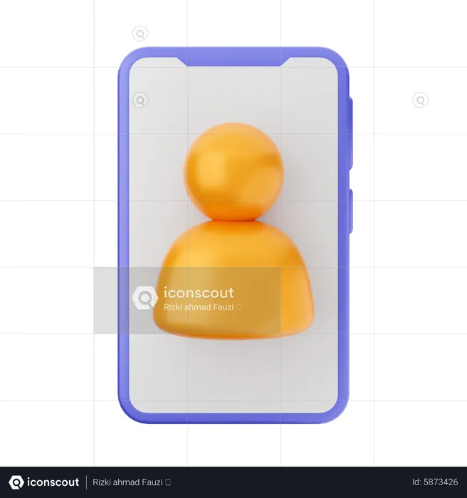 Phone User  3D Icon