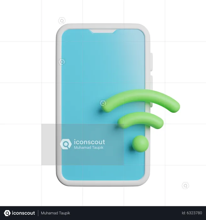 Phone Wifi  3D Icon