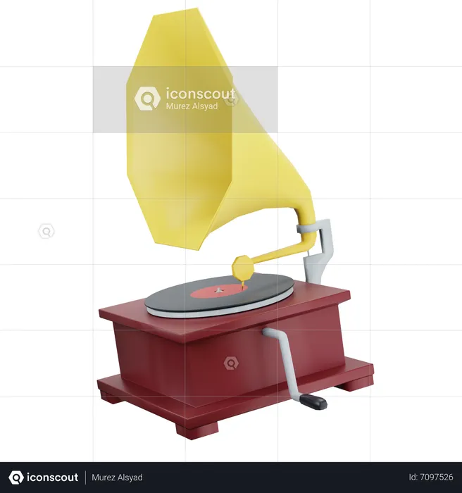 Phonograph  3D Icon