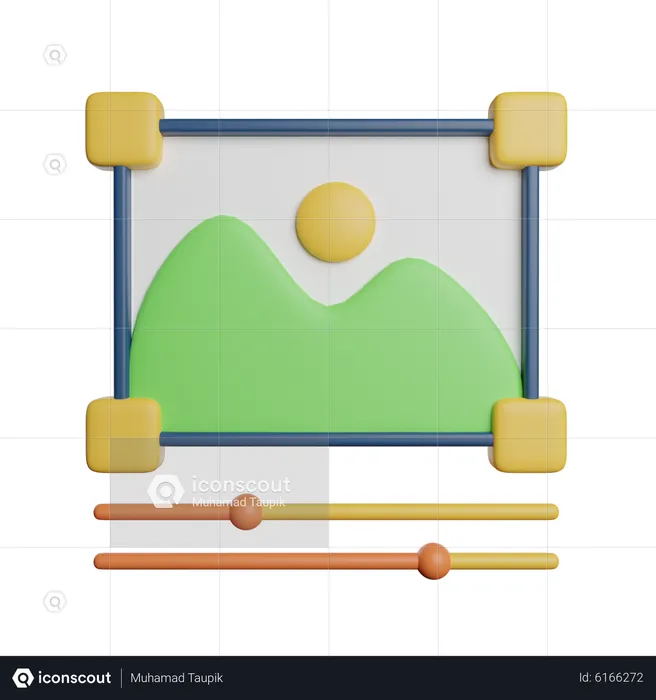 Photo Editing  3D Icon