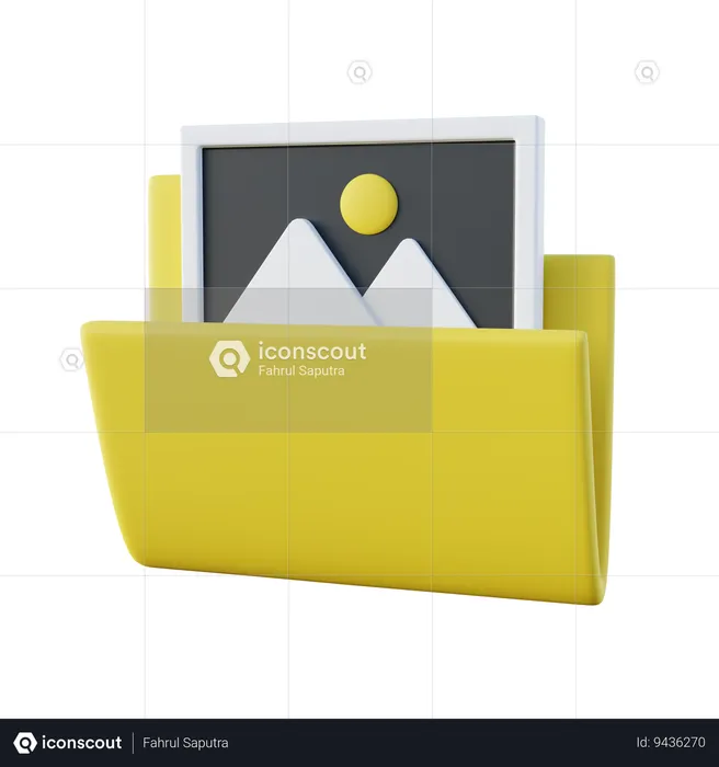 Photo File Folder  3D Icon