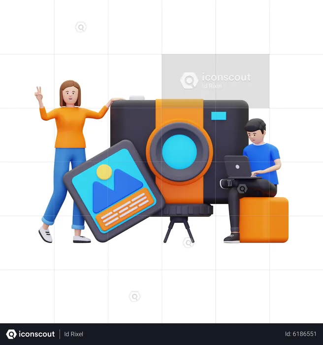 Photography community  3D Illustration