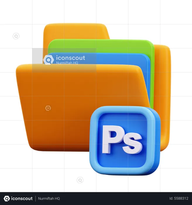 Photoshop Folder  3D Icon