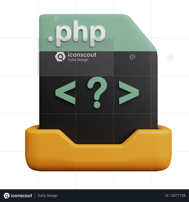 Php 파일  3D 아이콘