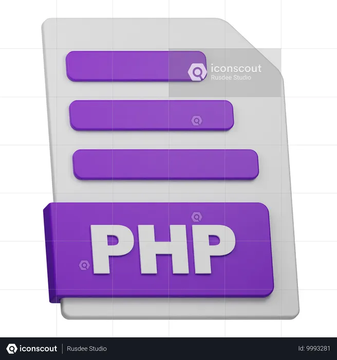 PHP-Datei  3D Icon