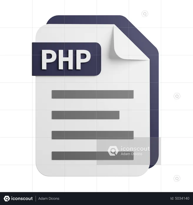 PHP-Datei  3D Icon