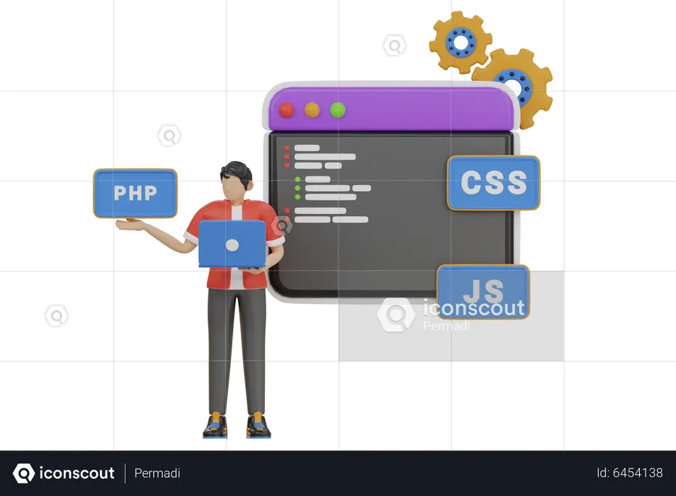 PHP Developer  3D Illustration