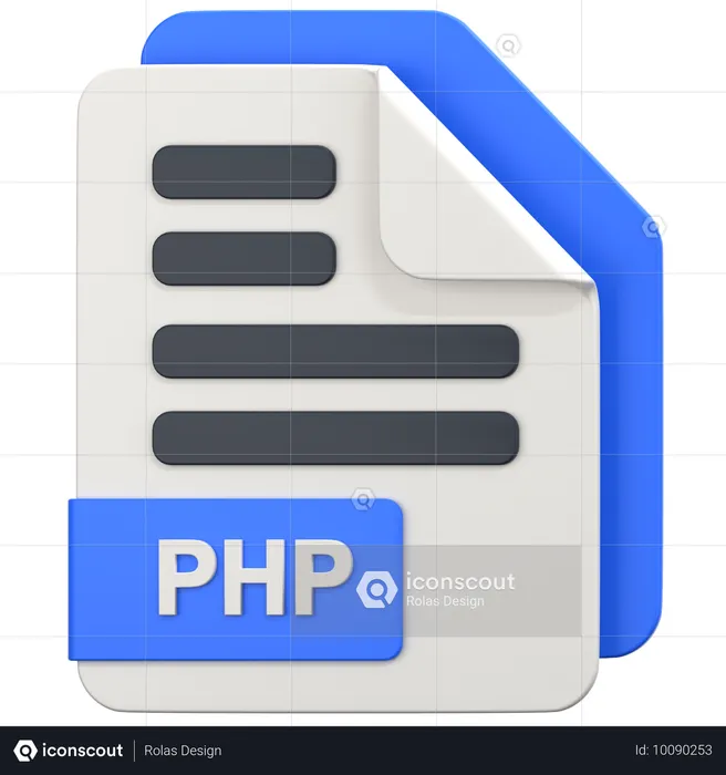 PHP 파일  3D Icon