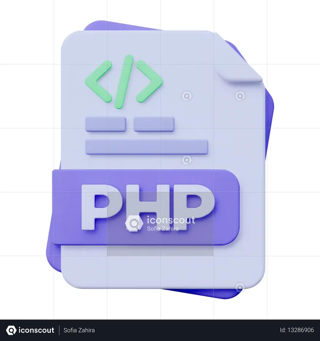 PHP File Format  3D Icon