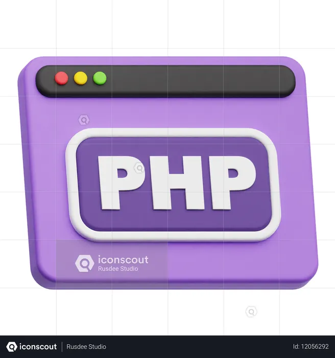 PHP 웹사이트  3D Icon