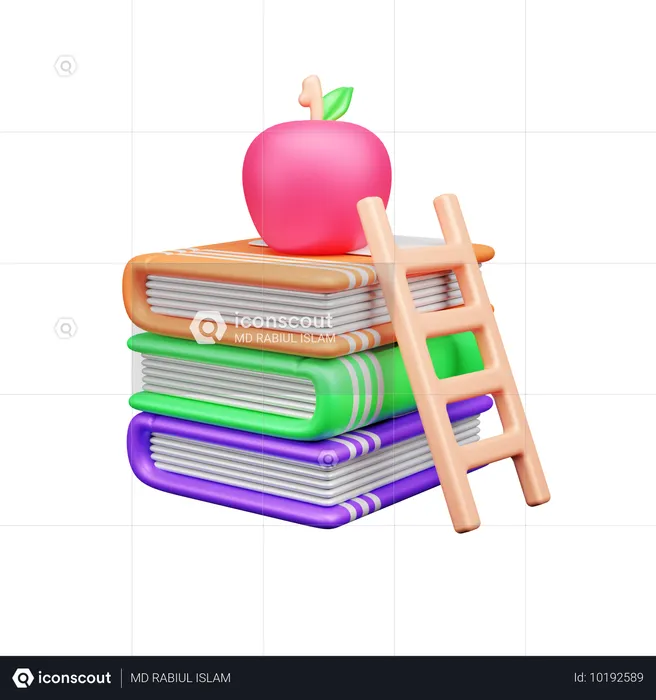 物理学の本  3D Icon