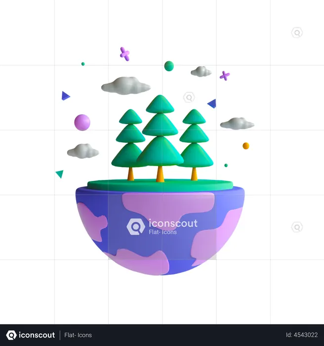 Physikalische Welt  3D Illustration