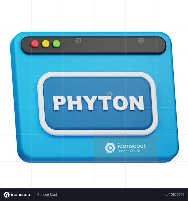 Phyton Website  3D Icon