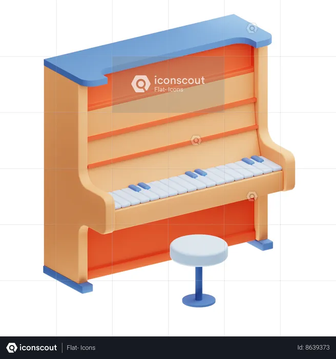 Piano  3D Icon