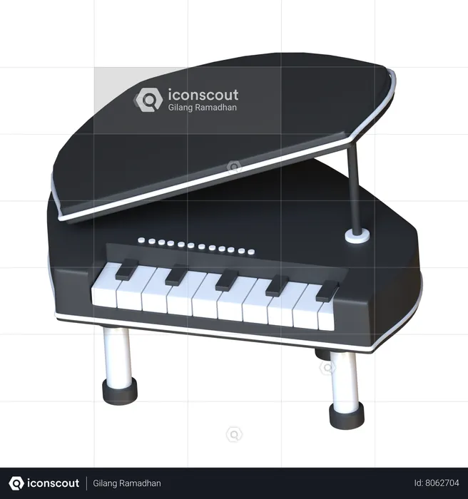 Piano  3D Icon