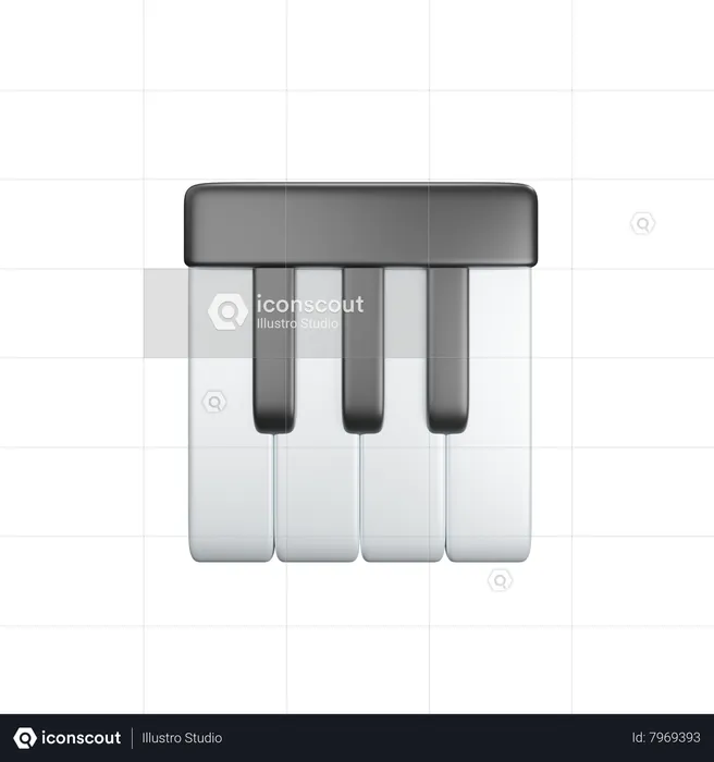 Piano  3D Icon