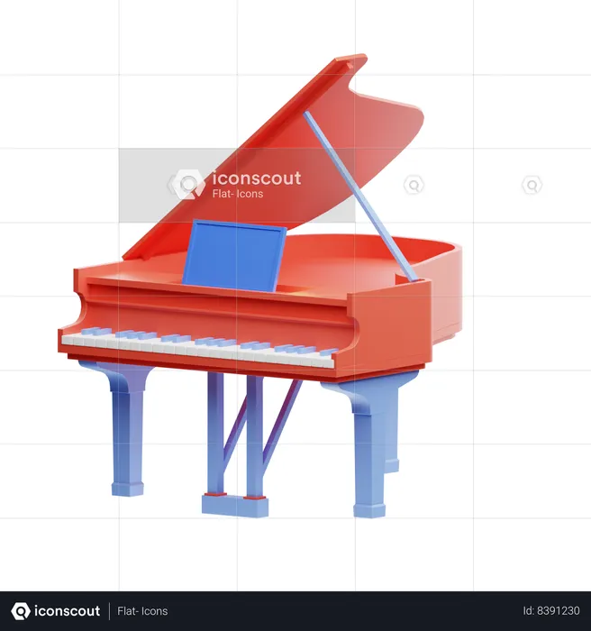 Piano  3D Icon