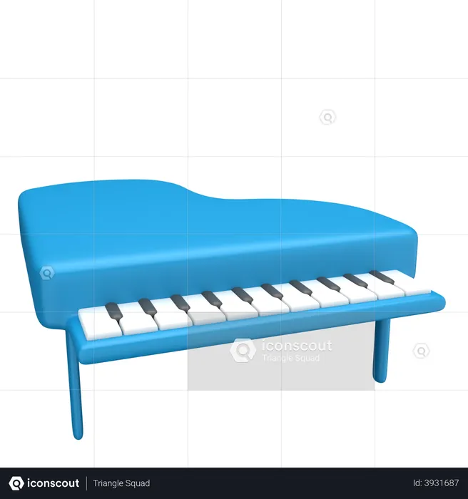 Piano  3D Illustration