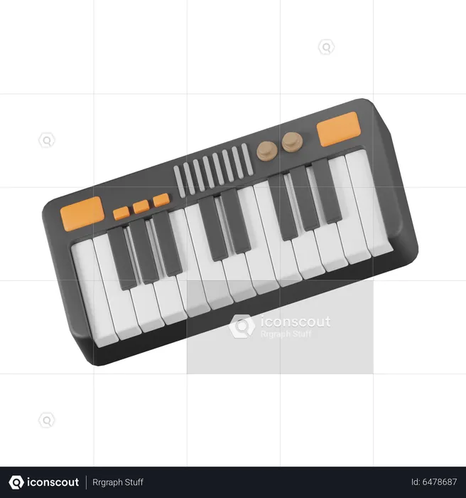 Clavier de piano  3D Icon