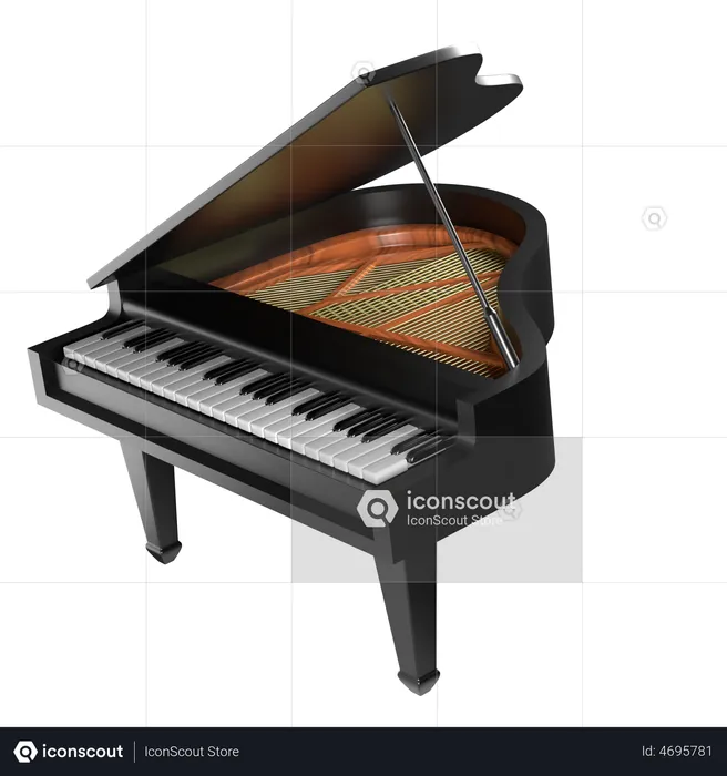 Piano de cola  3D Icon