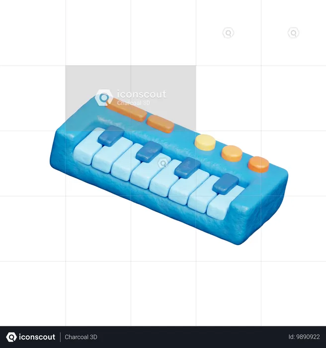 Piano électrique  3D Icon