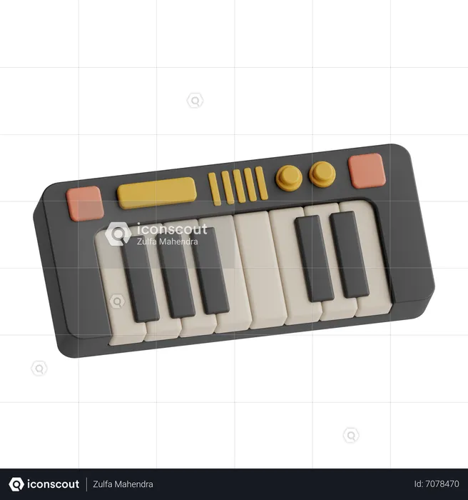 Piano Keyboard  3D Icon