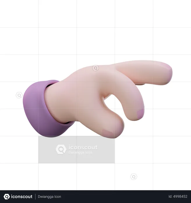 Geste mit der Hand auswählen  3D Icon