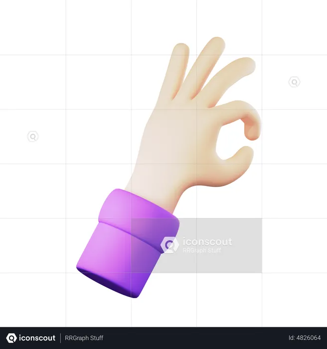 Pick Hand Gesture  3D Icon