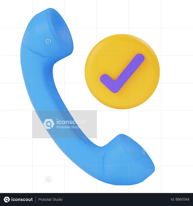 Pick Up Phone  3D Icon