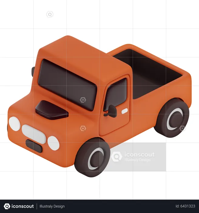 Pickup Car  3D Icon