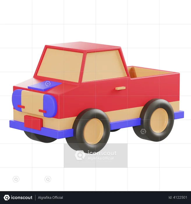 Pickup Car  3D Illustration