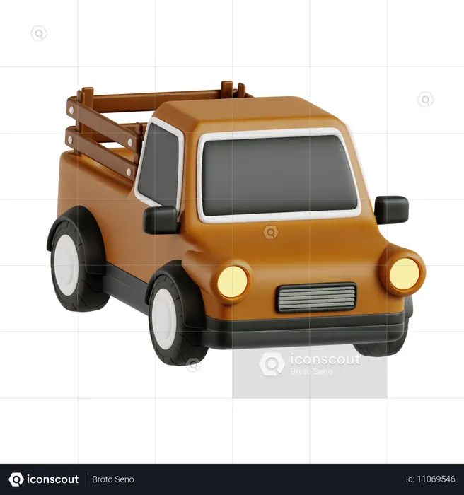 Pickup truck  3D Icon
