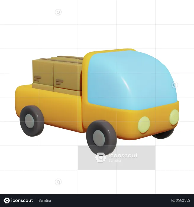 Pickup Truck  3D Illustration
