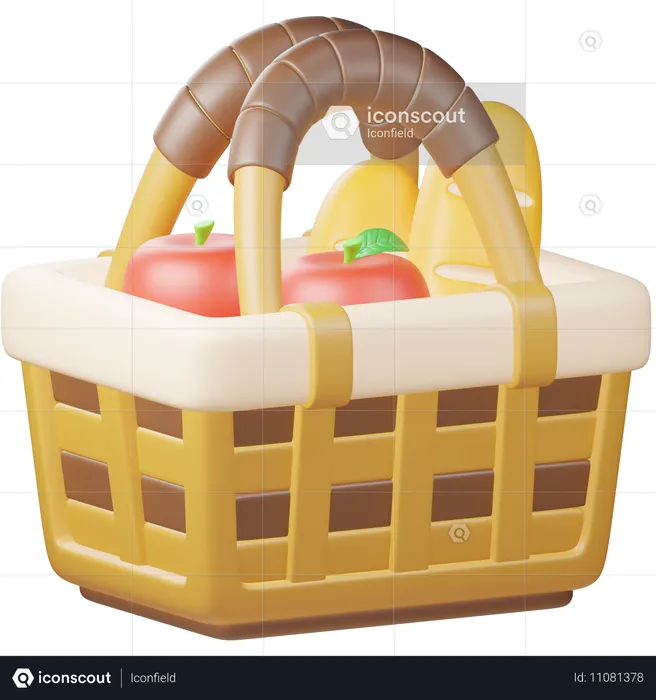 Picnic Basket  3D Icon