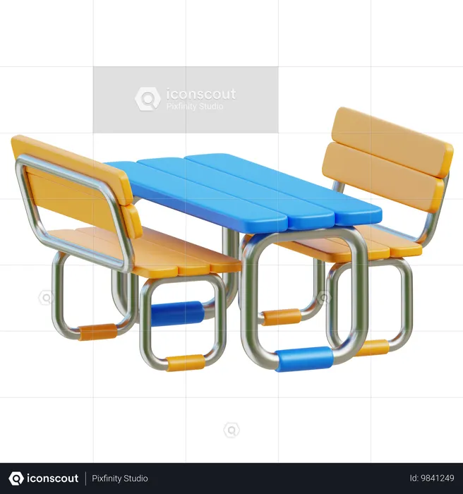 Picnic Table  3D Icon