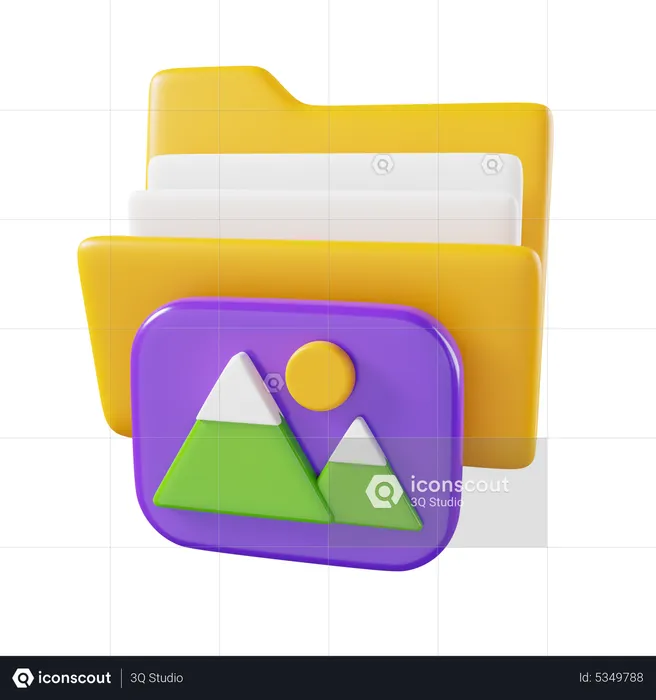 Picture Folder  3D Icon