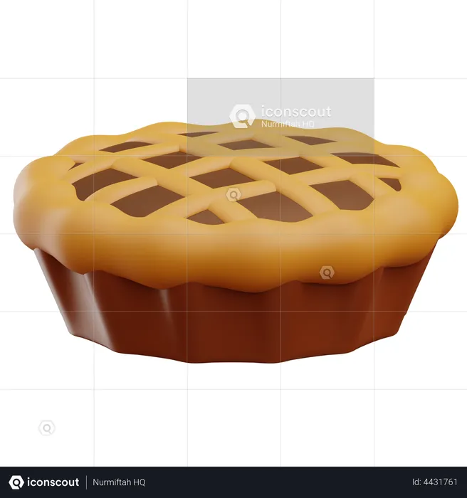 Pie Cake  3D Illustration