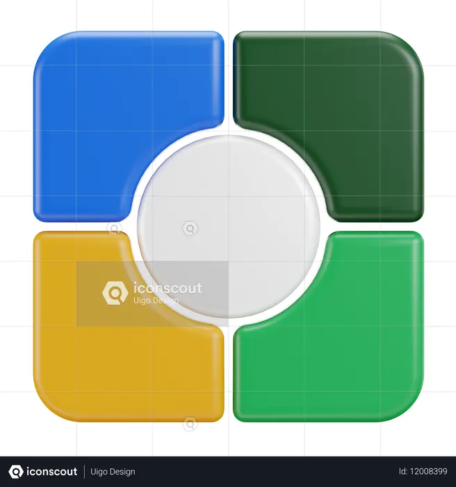 円グラフ  3D Icon