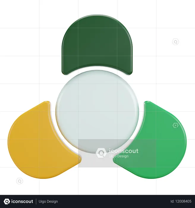 円グラフ  3D Icon