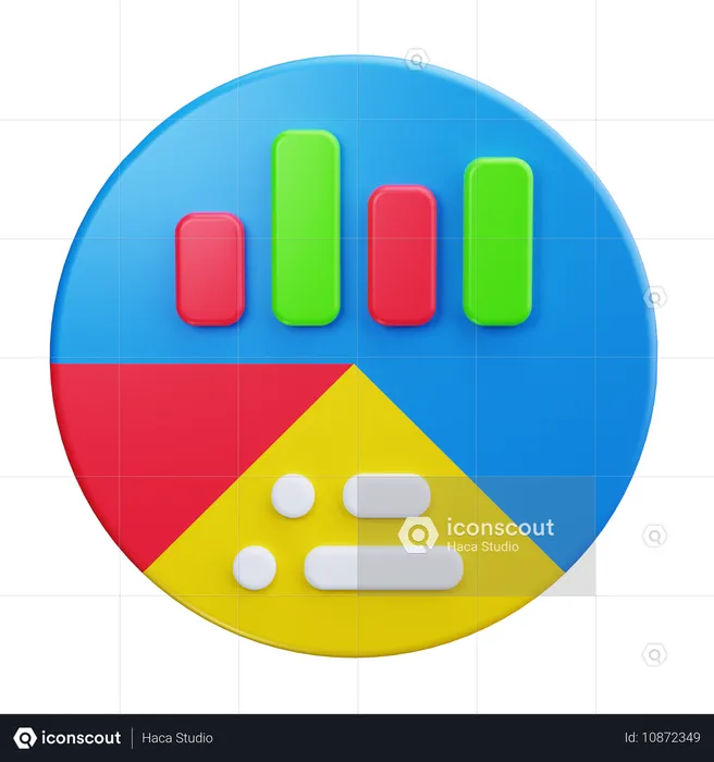 파이 차트  3D Icon