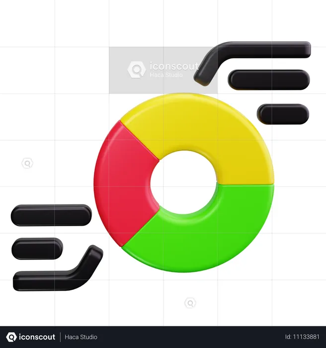 파이 차트  3D Icon