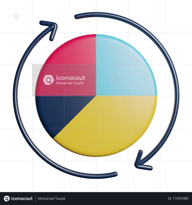 Pie Chart  3D Icon
