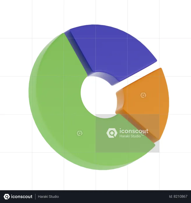 Pie Chart  3D Icon