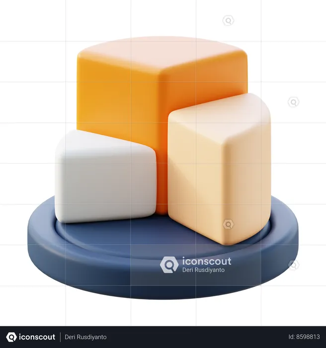 Pie Chart  3D Icon