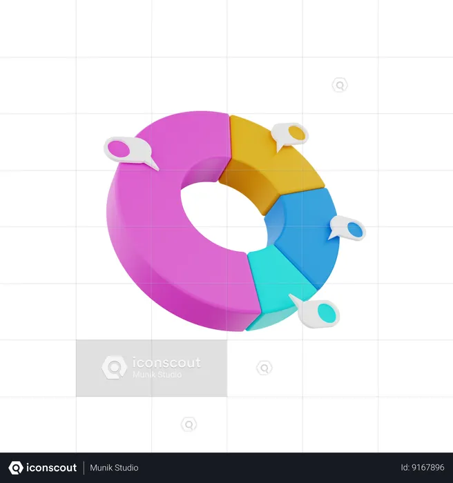 Pie Chart  3D Icon