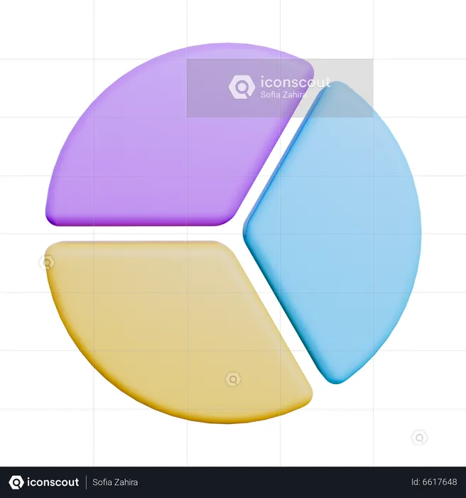 Pie Chart  3D Icon