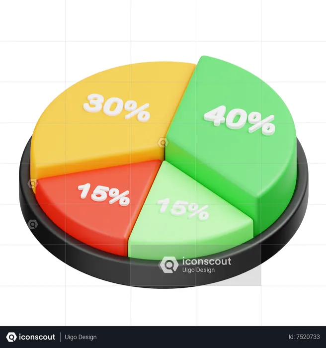 Pie Chart  3D Icon